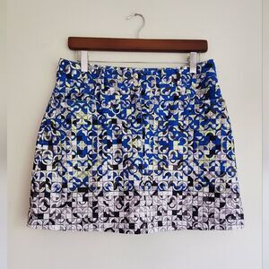 Slazenger Golf Geometric Blue and Black Skort Womens Size 6